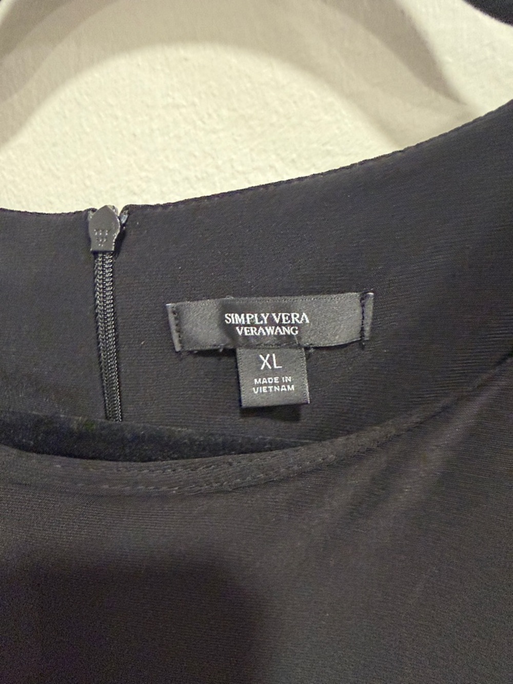 Simply Vera Vera Wang Black Long-Sleeve Draped Dress - Picture 2 of 6